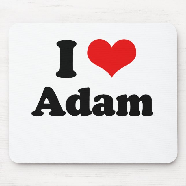 I Love Adam   Mouse Mat (Front)