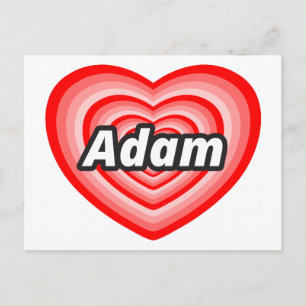 I love Adam Postcard