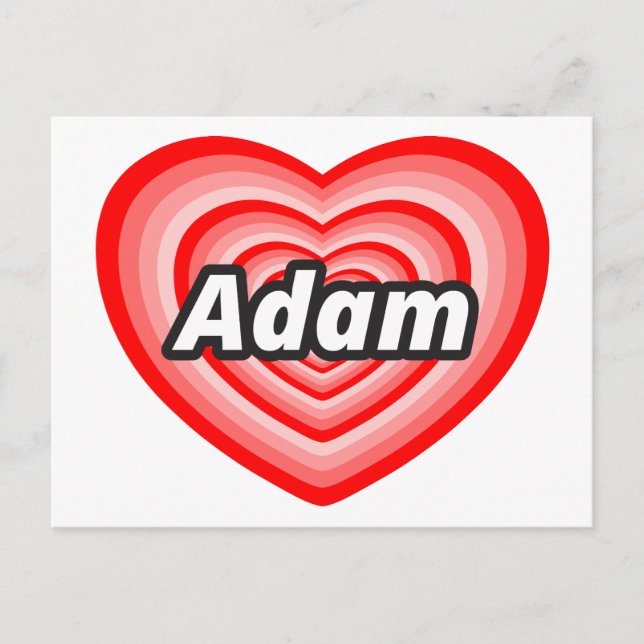 I love Adam Postcard (Front)