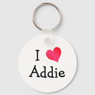I Love Addie Key Ring