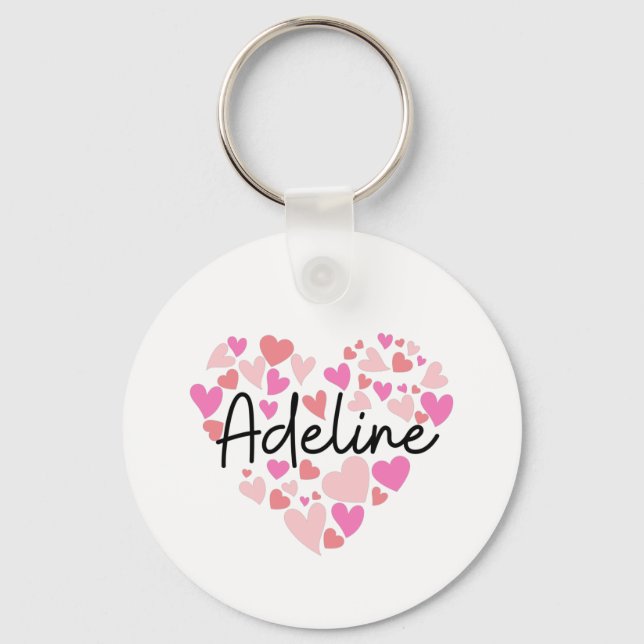 I love Adeline Key Ring (Front)