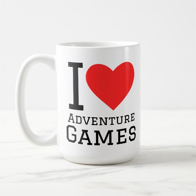 I love adventure games  coffee mug (Left)
