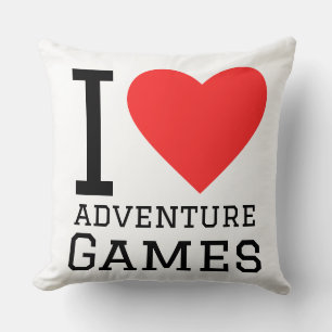 I love adventure games cushion