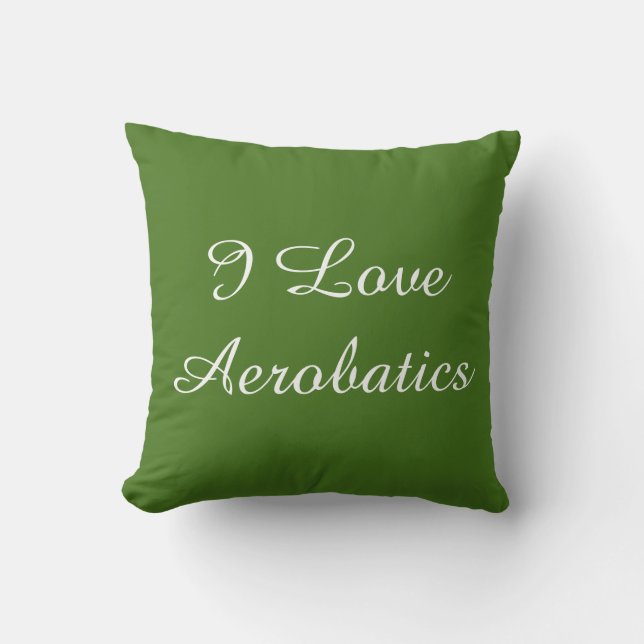 I Love Aerobatics Cushion (Front)
