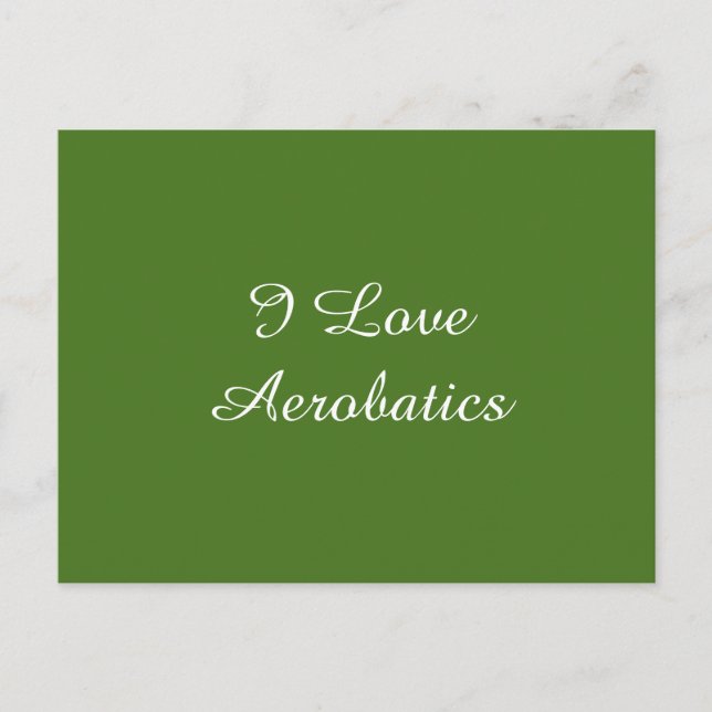 I Love Aerobatics Postcard (Front)