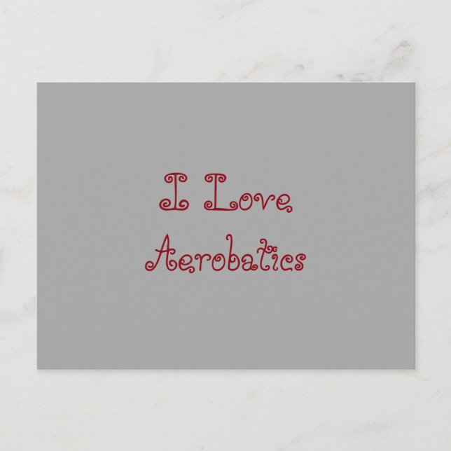 I Love Aerobatics Postcard (Front)