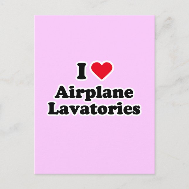 I love aeroplane lavatories postcard (Front)