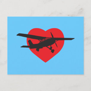 I Love Aeroplanes Postcard