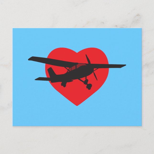 I Love Aeroplanes Postcard (Front)