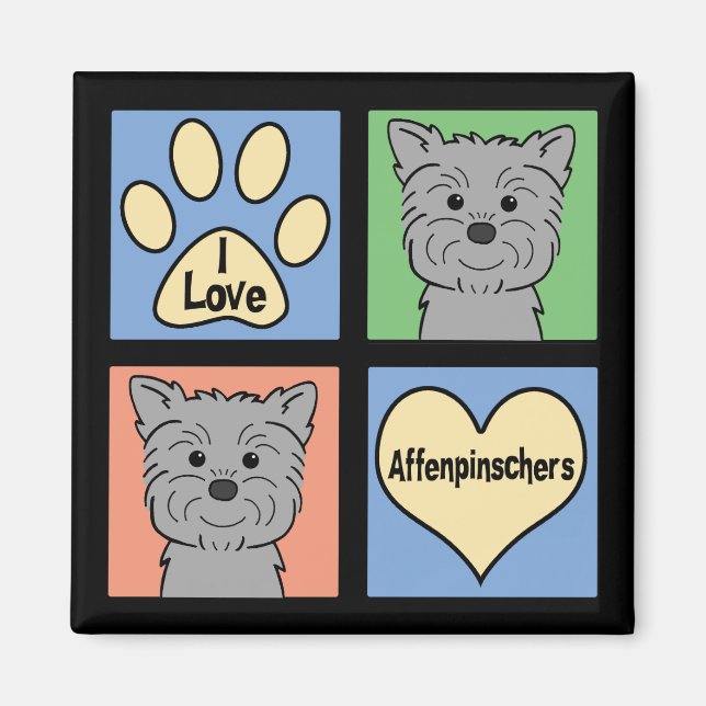 I Love Affenpinschers Magnet (Front)