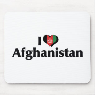 I Love Afghanistan Flag Mouse Mat
