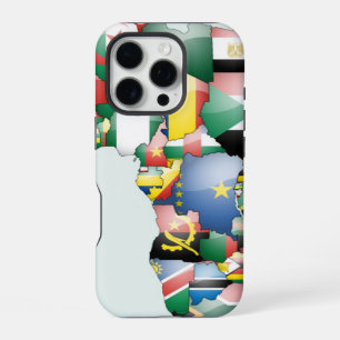 I Love Africa Art Print Pan-African Map & Herita iPhone 16 Pro Case