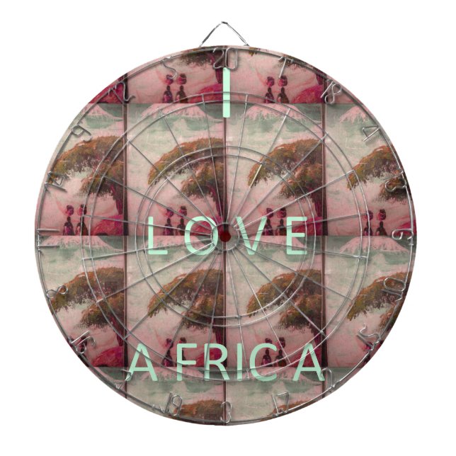 I Love Africa – Cultural Landscape Pattern Dartboard (Front)