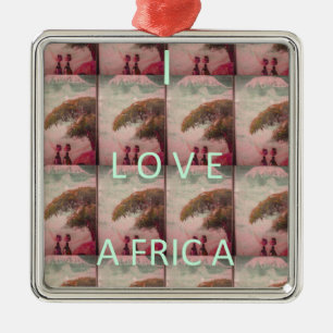 I Love Africa – Cultural Landscape Pattern Metal Tree Decoration