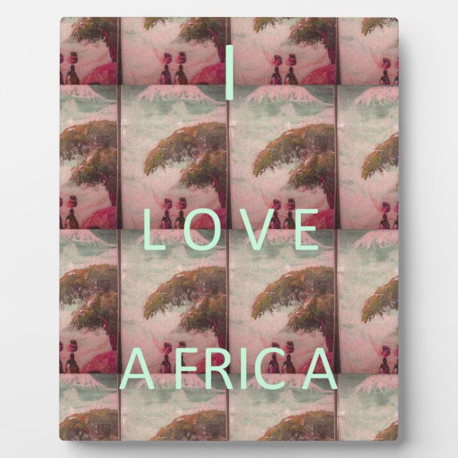 I Love Africa – Cultural Landscape Pattern Plaque (Front)