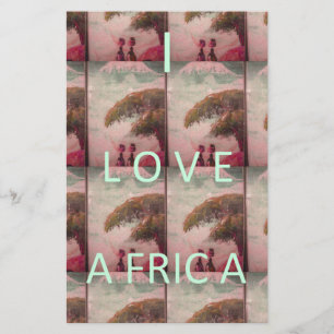 I Love Africa – Cultural Landscape Pattern Stationery