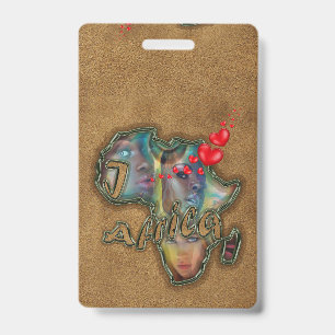 I love Africa Messenger Bag ID Badge