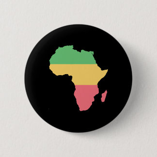 I Love Africa Rosta Coloured Continent  6 Cm Round Badge