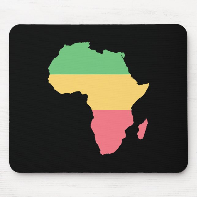 I Love Africa Rosta Coloured Continent  Mouse Mat (Front)