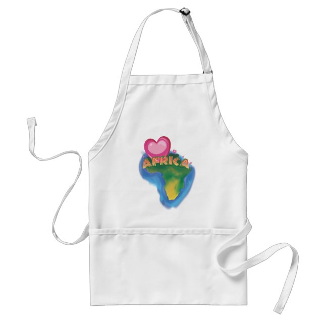 I Love Africa Standard Apron (Front)