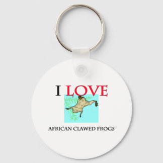 I Love African Clawed Frogs Key Ring