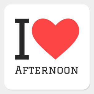 I love afternoon square sticker