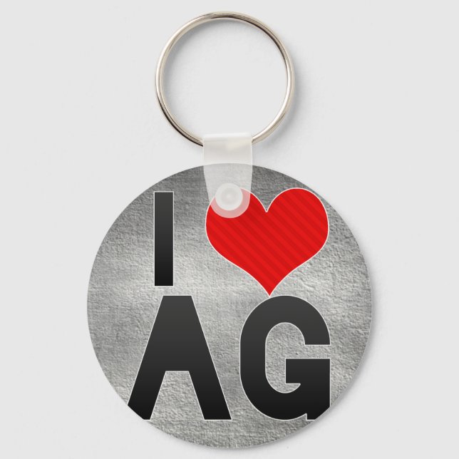 I Love AG Key Ring (Front)