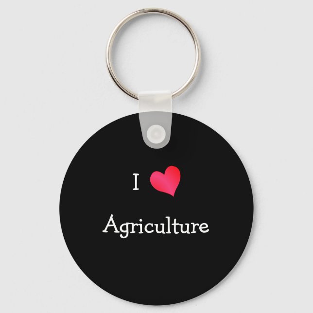 I Love Agriculture Key Ring (Front)