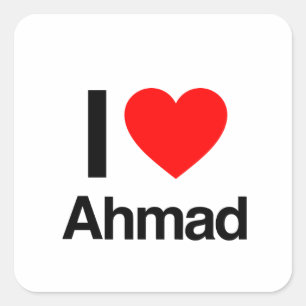 i love ahmad square sticker