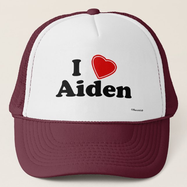 I Love Aiden Trucker Hat (Front)