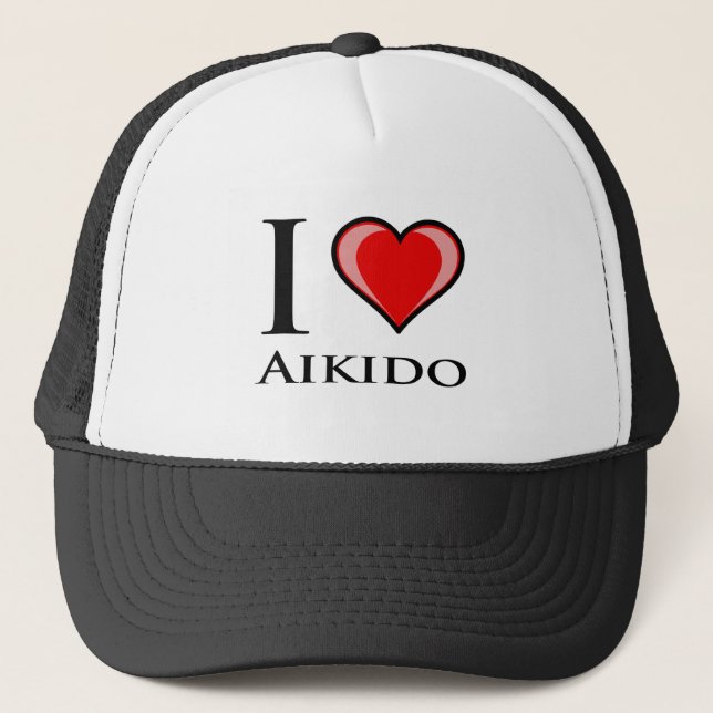 I Love Aikido Trucker Hat (Front)