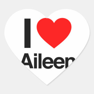i love aileen heart sticker