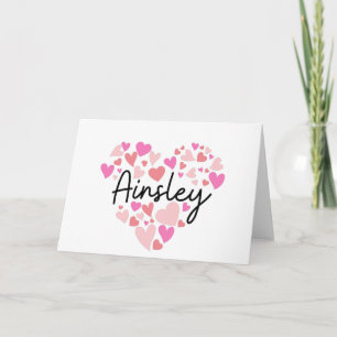 I love Ainsley - hearts for Ainsley Note Card