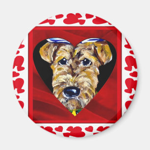 I Love Airedales Magnet
