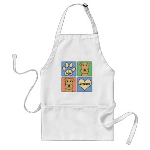 I Love Airedales Standard Apron