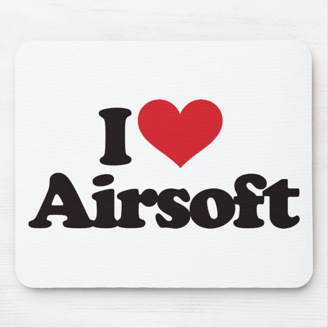 I Love Airsoft Mouse Mat (Front)