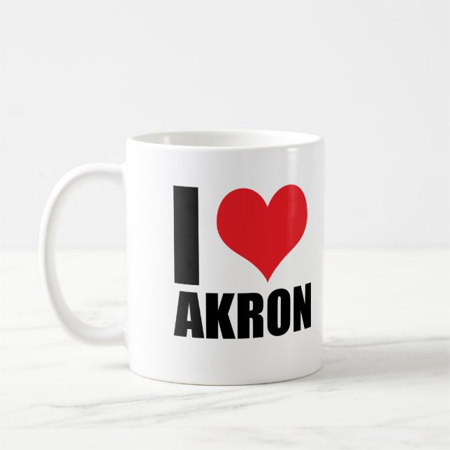 I love Akron Coffee Mug (Left)
