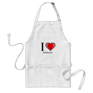 I Love Akron Standard Apron