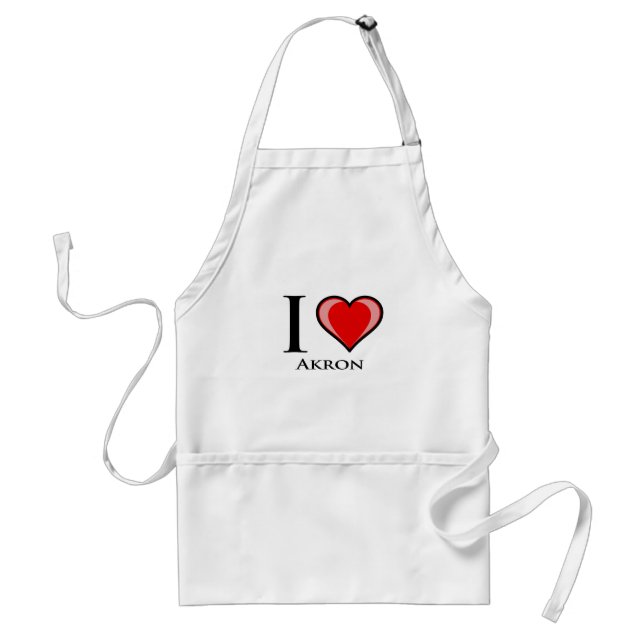 I Love Akron Standard Apron (Front)