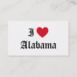I Love Alabama Business Card