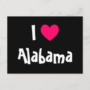 I Love Alabama Postcard