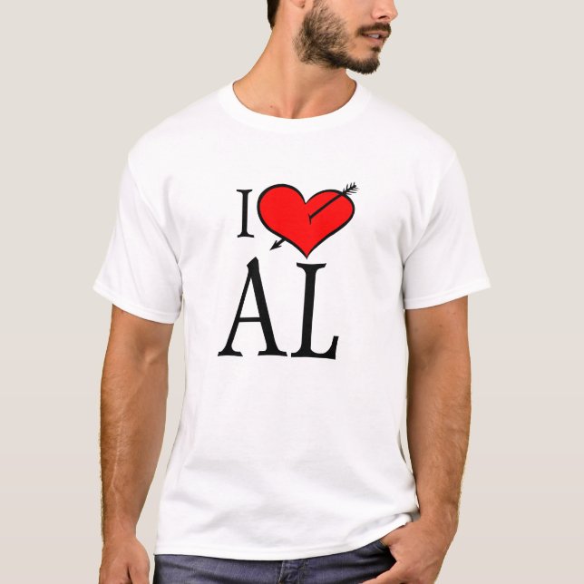 I Love Alabama T-Shirt (Front)