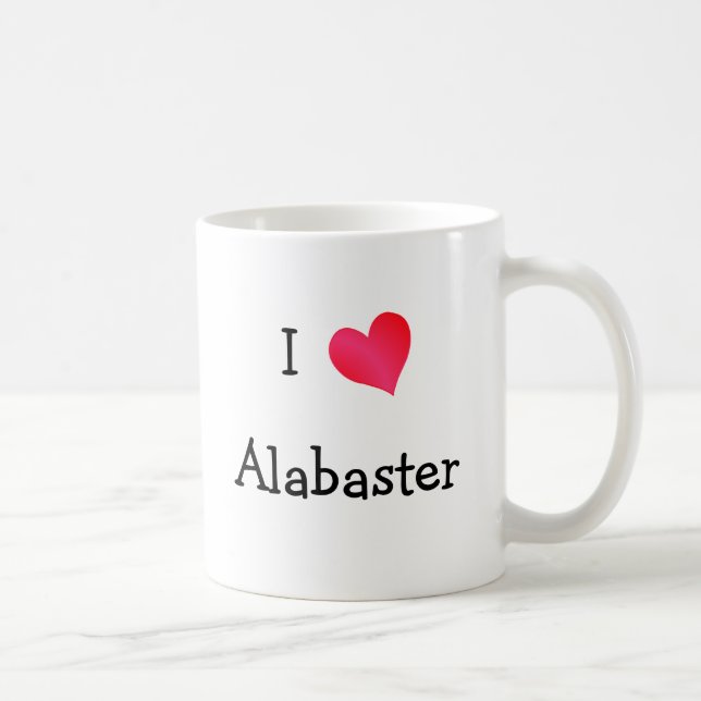 I Love Alabaster Coffee Mug (Right)