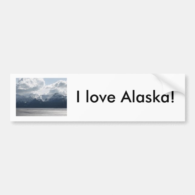 I love Alaska! Bumper Sticker (Front)