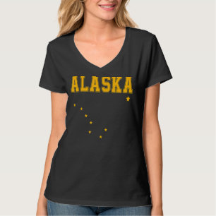 I Love Alaska Minimalist State Flag T-Shirt