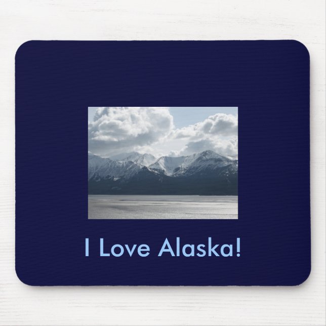 I Love Alaska! Mousepad (Front)