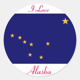 I Love Alaska Sticker