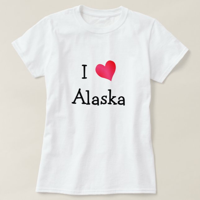 I Love Alaska T-Shirt (Design Front)