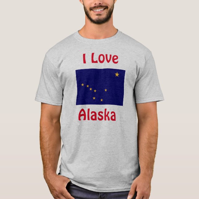 I Love Alaska T-Shirt (Front)