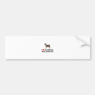 I Love Alaskan Malamutes Bumper Sticker